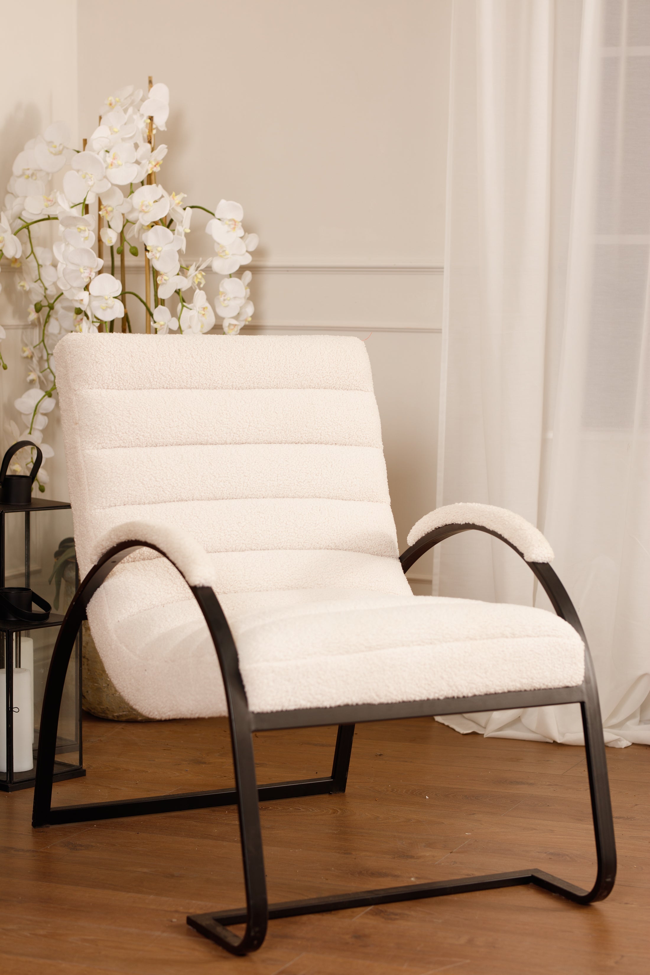 Jenner Boucle Ribbed Ark Chair