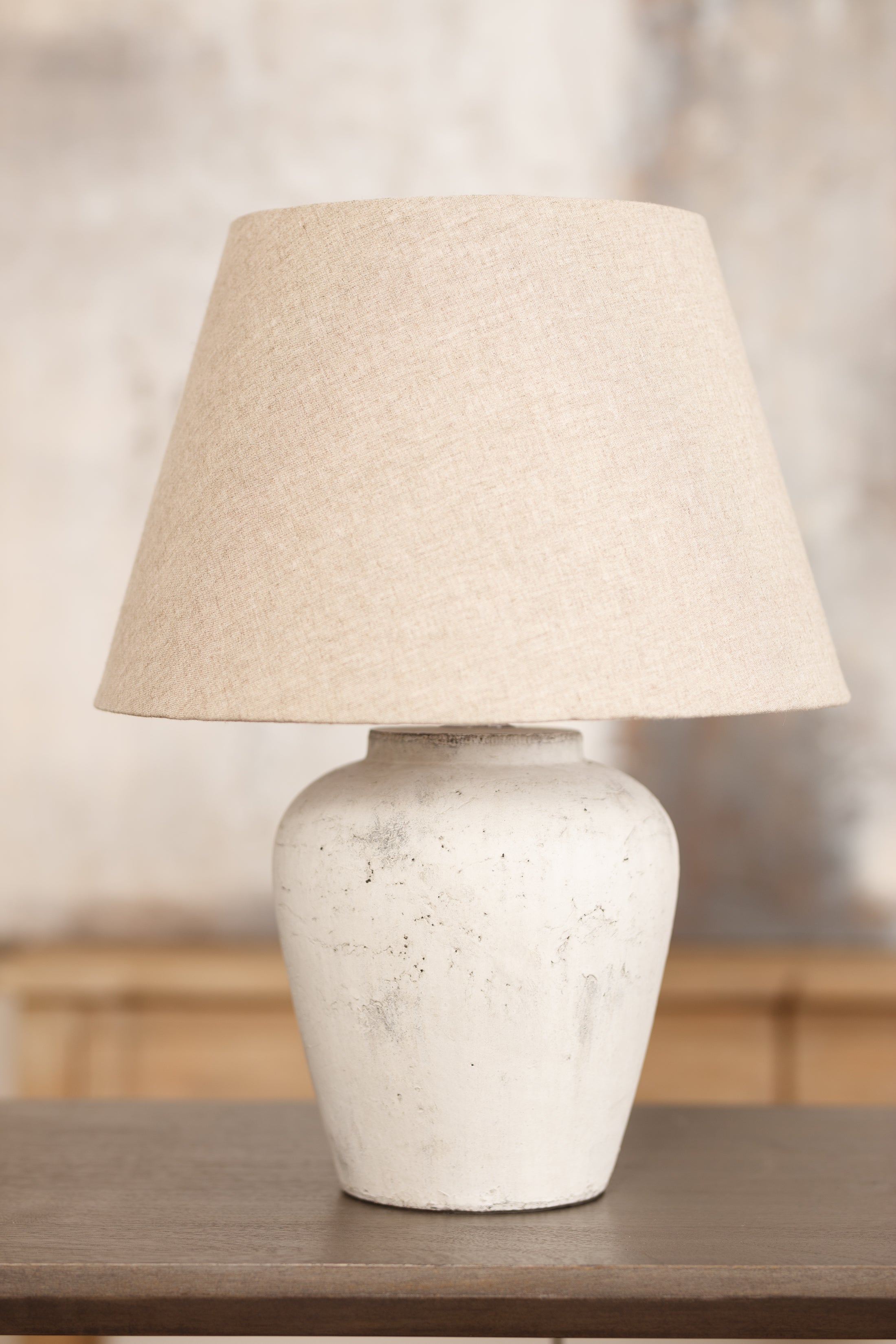 Anderson Small Antique White Table Lamp