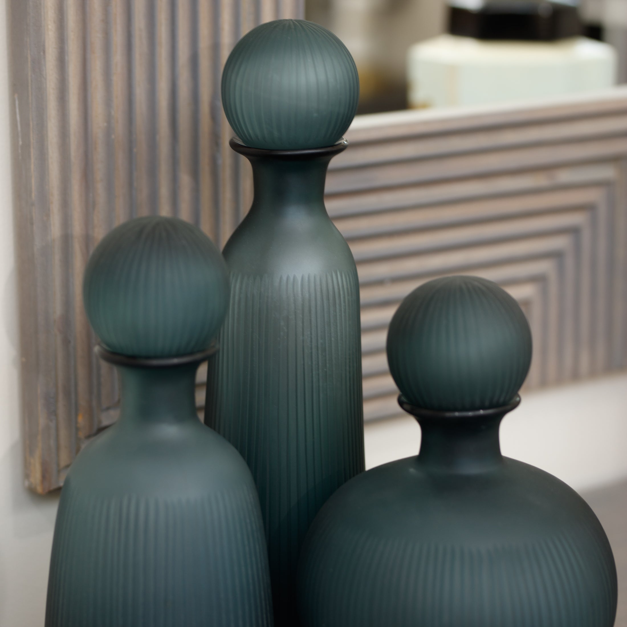 Otto Small Decorative Blue Bottle 