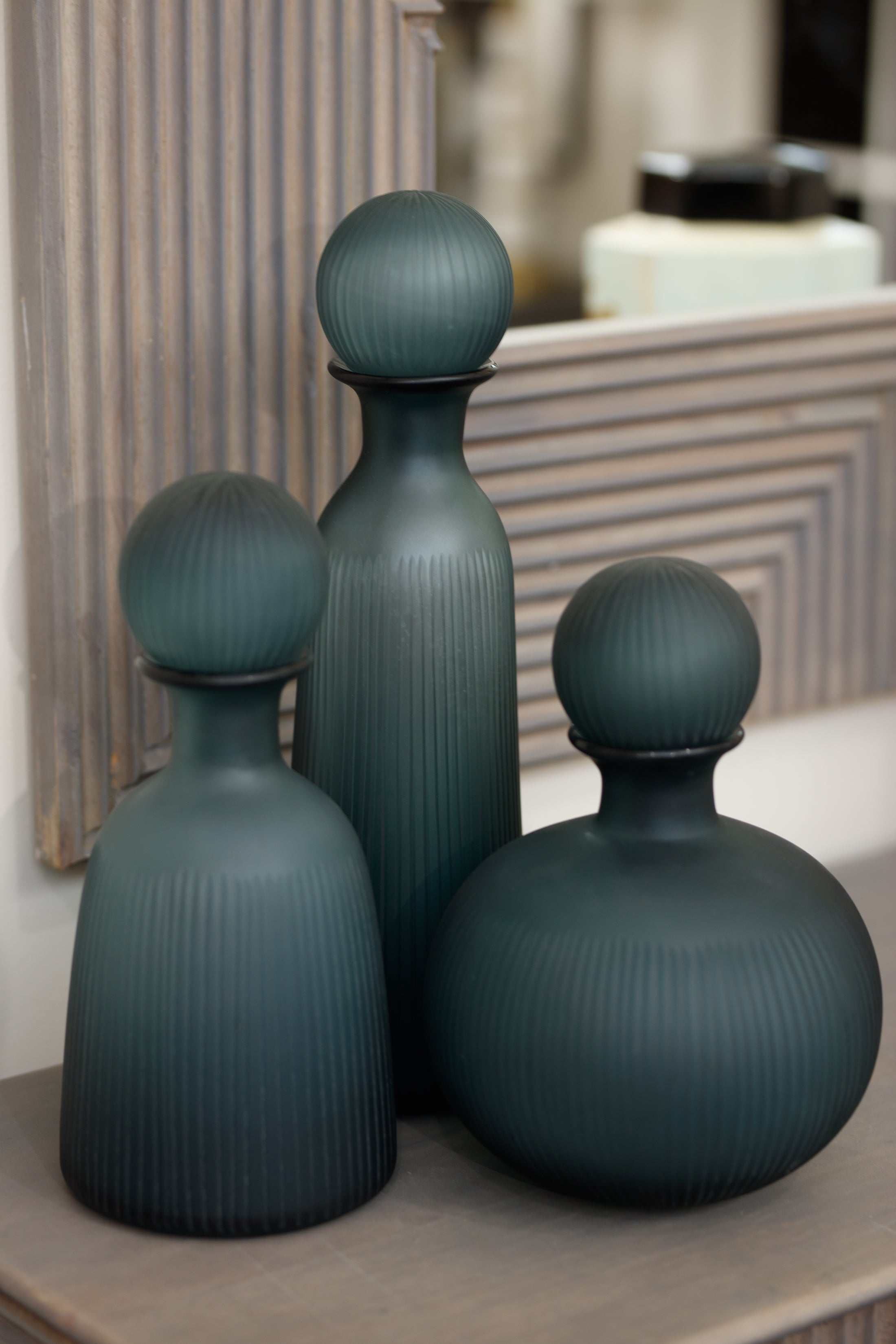 Otto Small Decorative Blue Bottle 