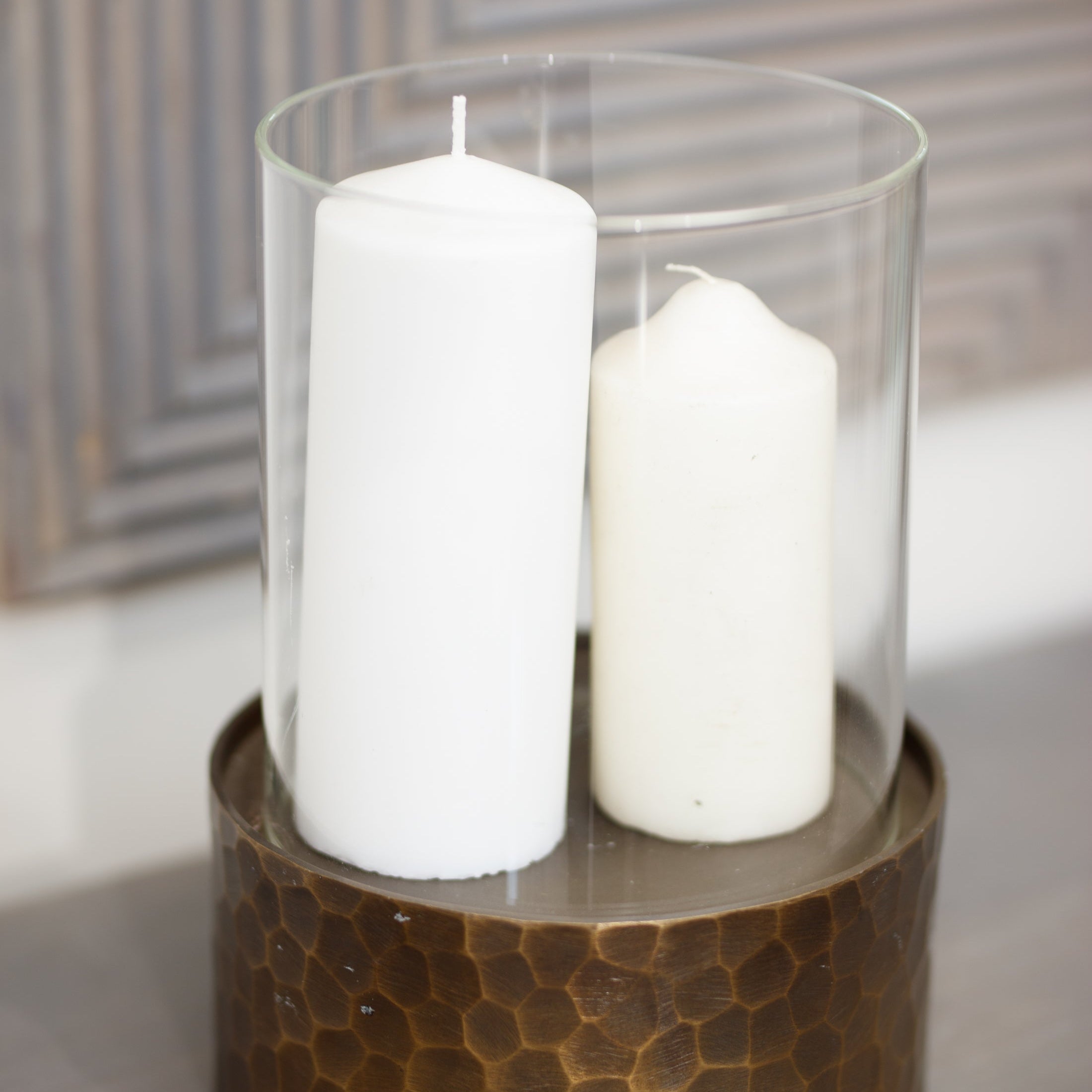 Sula Antique Gold Candle Holder 