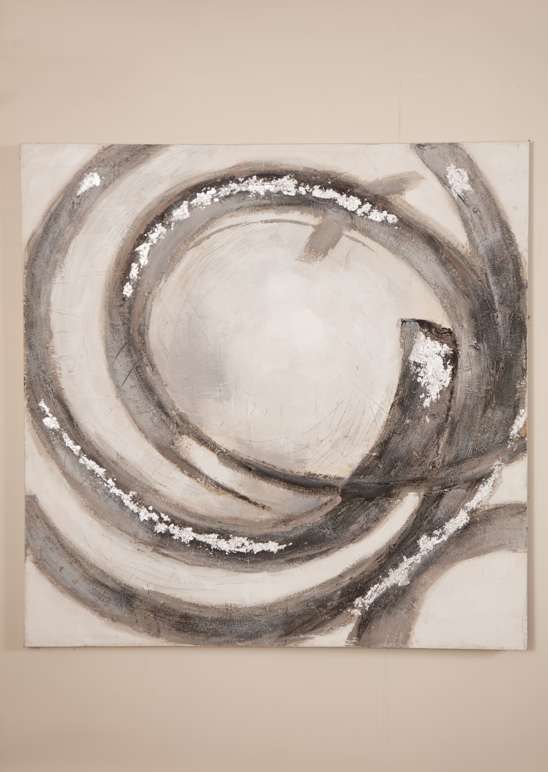 Brockway Silver and Grey Hand Painted Canvas 