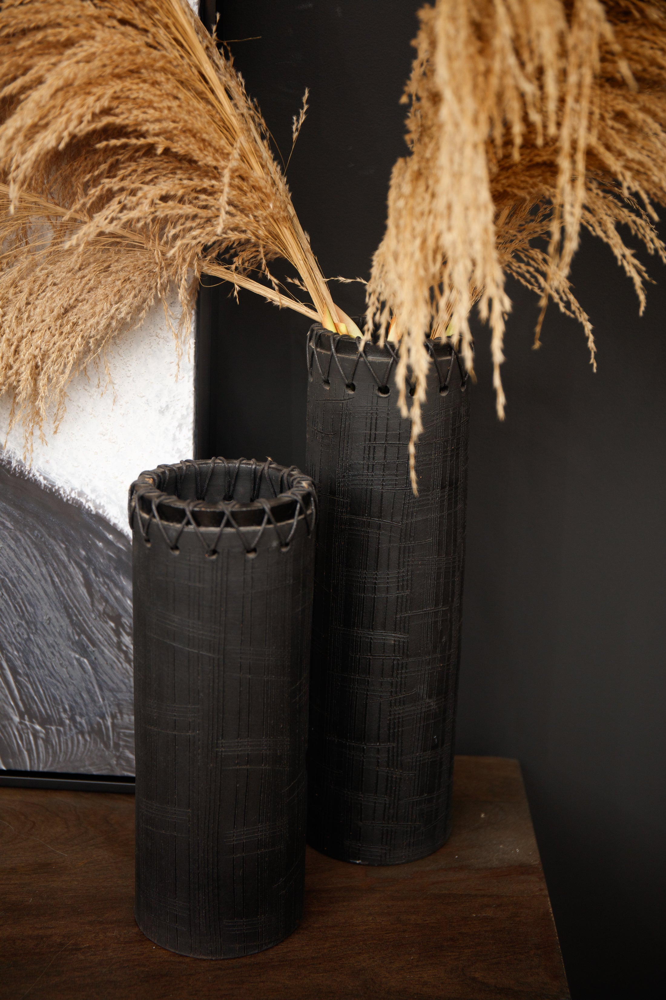 Napier Tall Jet Black Vase